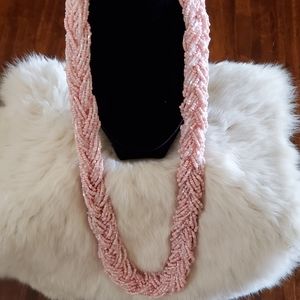 Beautiful Long Braided Bead Necklace